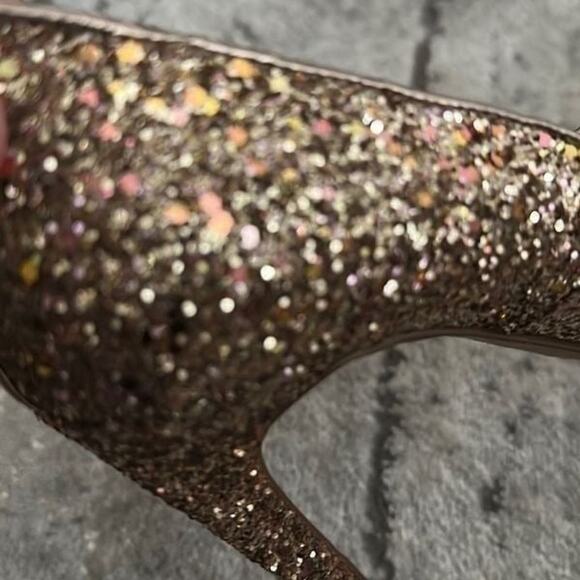 TOPSHOP Gold Gemini Sparkly Pumps Size 6.5 - Picture 7 of 8